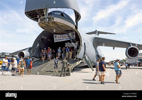 A U S Air Force Lockheed C 5 Galaxy Military Transport Aircraft Is On Display At The Cleveland National Air Show In Cleveland Ohio Usa Stock Photo Alamy