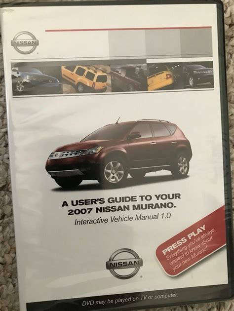 A User S Guide To 2007 Nissan Murano Dvd Ebay A User S Guide To 2007 Nissan Murano Dvd Ebay