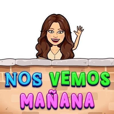 A Woman Sitting On Top Of A Brick Wall With The Words Nos Vemos Manana
