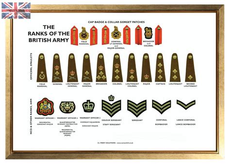 A3 Size Army Navy Raf Ranks Posters 1945 Present Set Of 3 Large A3 Posters Ranks Of The British Army Royal Navy Raf 1945 Present Military Posters
