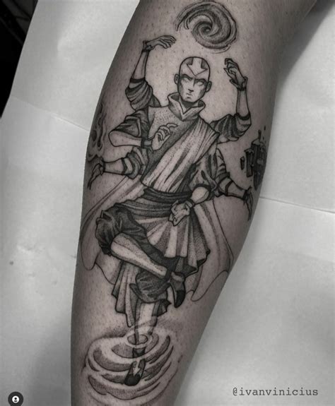 Aang Avatar The Last Airbender Tattoos Torontotattoo Tattootoronto Torontotattooartist Tattooartisttoronto Animetoronto Torontoanime Animetattoos Animetattooartist Animetattootoronto Mangapanel Mangapaneltattoo Mangatattoo Avatartattoo