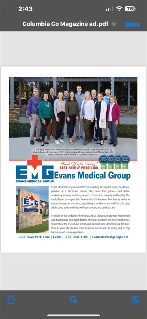 About Evans Medical Group