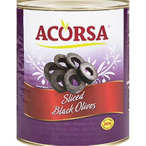 Acorsa Sliced Black Olives Lion Food Service Acorsa Sliced Black Olives Lion Food Service