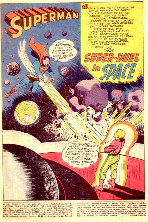 Action Comics 242 The Super Duel In Space Superman S New Power Action Comics 242 The Super Duel In Space Superman S New Power