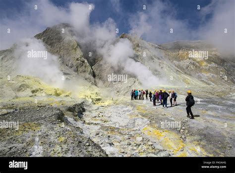 Active Fumarole On White Island Volcano New Zealand Stock Photo Alamy