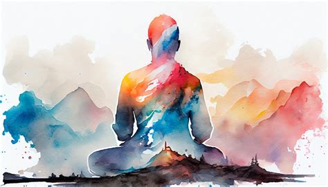 Acuarela Meditaci N Y Atenci N Plena Estilo De Vida Arte Conceptual