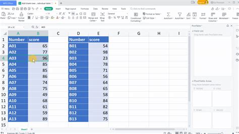 Add Blank Rows In An Individual Table Wps Office Academy