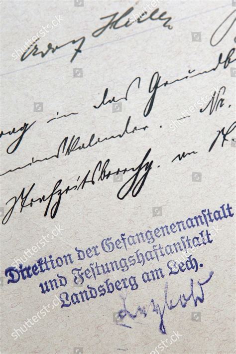 Adolf Hitlers Signature Top On Document Editorial Stock Photo Stock Image Shutterstock Editorial