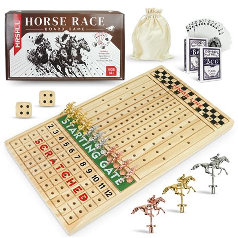 Adult Board Games Horse Race Board Game Racing Game Thickened Solid Wood With 11 Luxurious Durable Classic Metal Horses With 4 Dice And 2 Boxes Of Cards Horse Racing Game Walnut Color Adult Board Games Horse Race Board Game Racing Game Thickened Solid Wood With 11 Luxurious Durable Classic Metal Horses With 4 Dice And 2 Boxes Of Cards Horse Racing Game Walnut Color