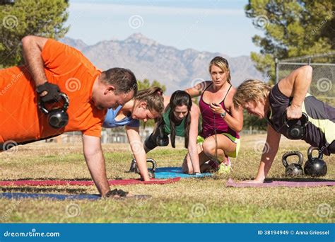 Adults In Boot Camp Fitness Stock Image Image Of Adult Exercising