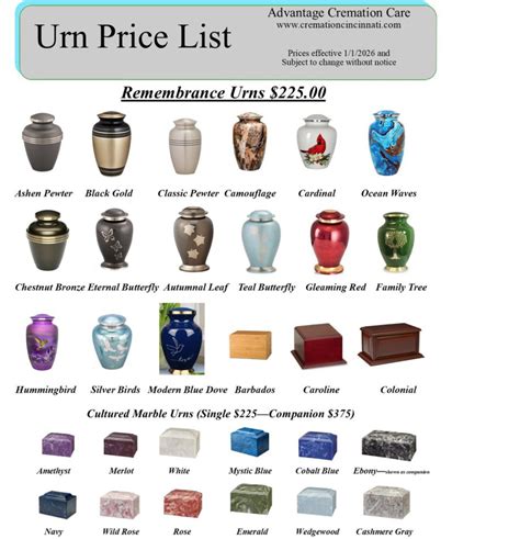 Advantage Cremation Care Of Greater Cincinnati By Tufts Schildmeyer Urns Merchandise