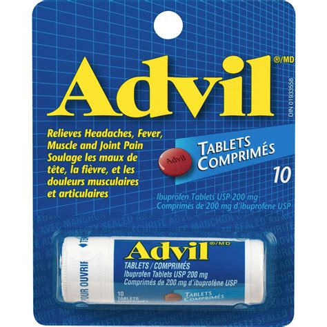 Advil Regular Strength Ibuprofen Tablets For Headaches And Pain Relief