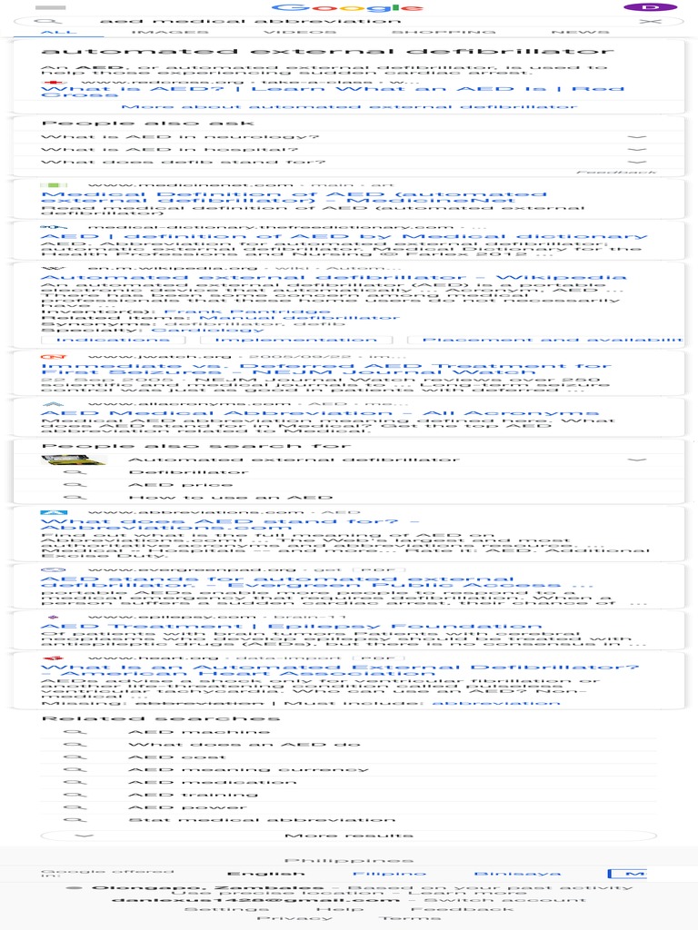 Aed Medical Abbreviation