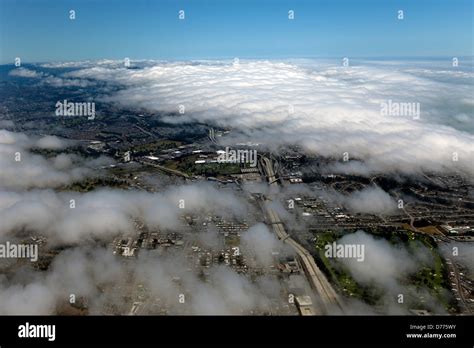Aerial Photograph Fog Daly City San Mateo County California Stock Photo Alamy