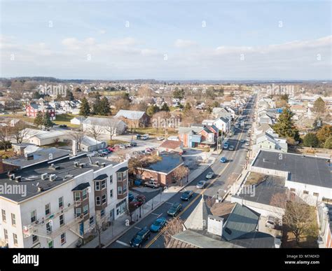 Aerials Of Historic Littlestown Pennsylvania Neighboring Gettysburg Stock Photo Alamy