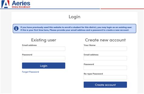 Aeries Online Enrollment