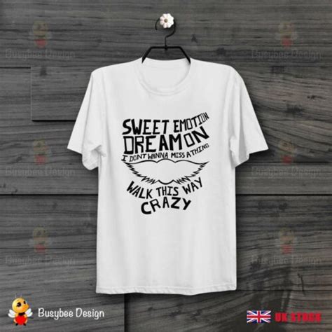 Aerosmith Walk This Way Crazy Sweet Emotion Dream Song Unisex Tee T Shirt B703 Ebay