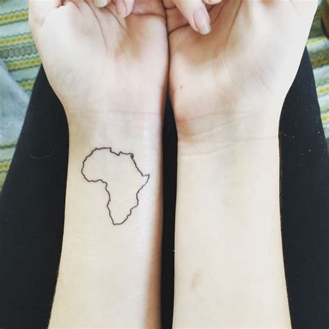 Africa Map Wrist Tattoo