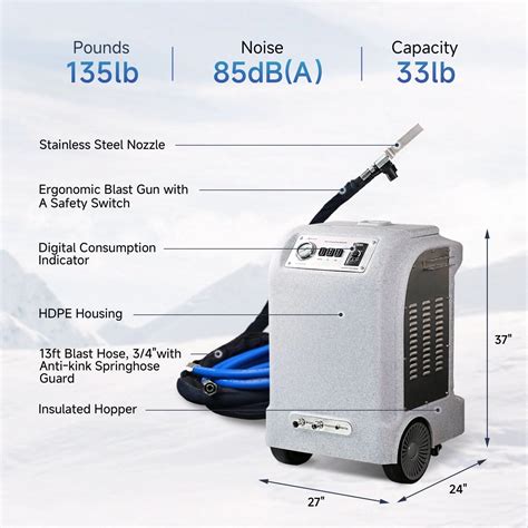Ai30 Dry Ice Blasting Machine With 5 Nozzles 44Lbs Hopper Aiolith Ai30 Dry Ice Blasting Machine With 5 Nozzles 44Lbs Hopper Aiolith