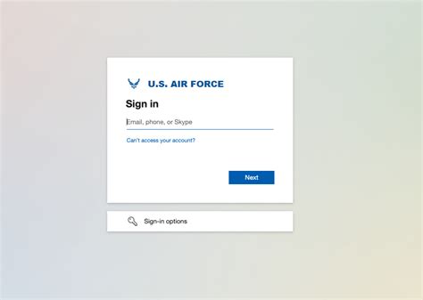 Airforce Email Login