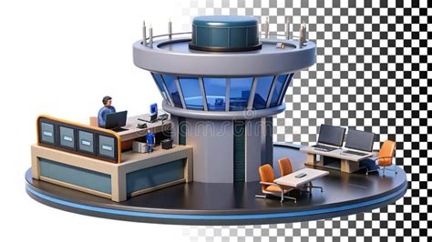 Airport Control Tower For Aviation And Air Traffic Management Png
