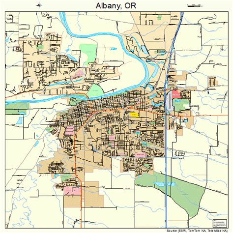 Albany Map Oregon
