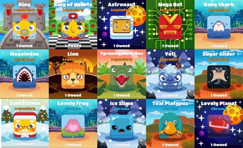 All 10 Core Legendaries 1 Seasonal Legendary And 4 Chromas R Blooket