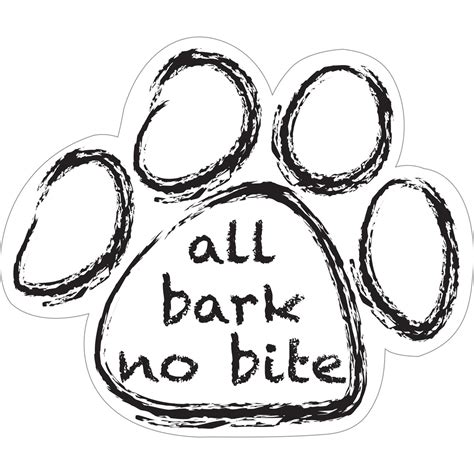 All Bark No Bite Decals Rubber Stamp Plantation All Bark No Bite Decals Rubber Stamp Plantation