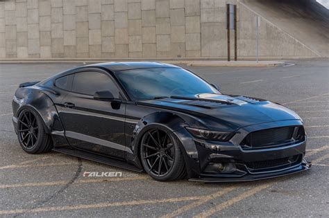All Black Slammed Mustang Gt With Widebody Fender Flares Carid Com Gallery