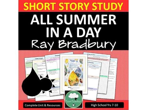 All Summer In A Day By Ray Bradbury Short Story Unit Of Study Distance All Summer In A Day By Ray Bradbury Short Story Unit Of Study Distance