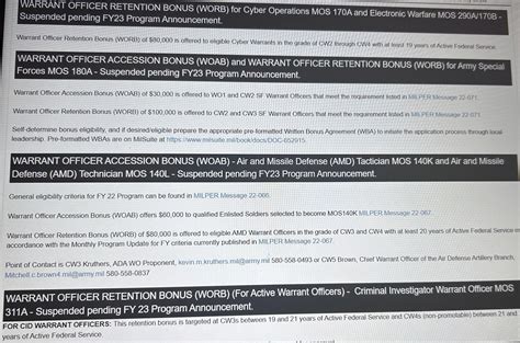 All Warrant Officer Bonuses Suspended R Armyaviation