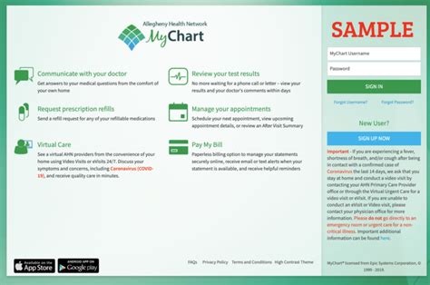 Allegheny Health Network Mychart