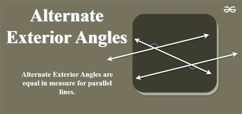 Alternate Exterior Angles Geeksforgeeks