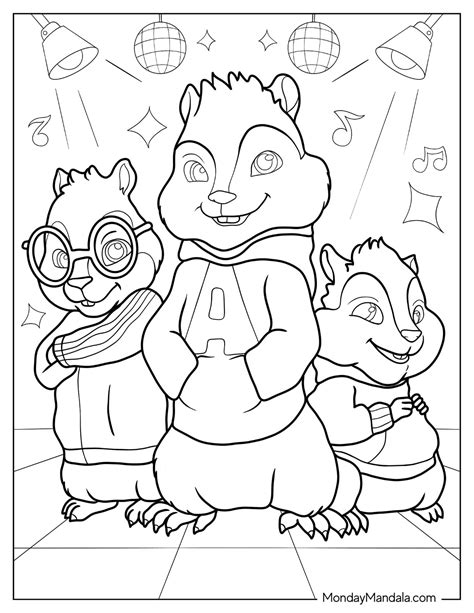 Alvin And The Chipmunks Coloring Pages