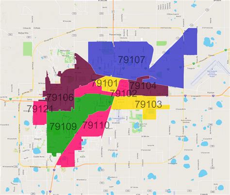 Amarillo Zip Code Map Amarillo Zip Code Map