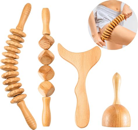 Amazon Com 4 Pcs Wood Therapy Massage Tools Professional Amazon Com 4 Pcs Wood Therapy Massage Tools Professional