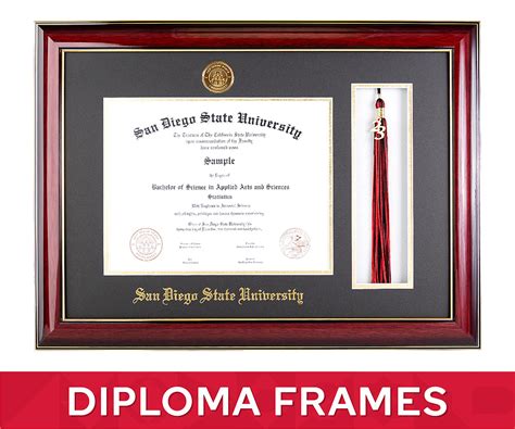 Amazon Com Allgiftframes San Diego State University Diploma Frame Sdsu Graduation Degree Frames Matted Campus College Photo Graduation Certificate Plaque University Framing Graduate Gift Double Mat Case