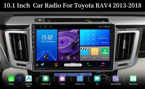 Amazon Com Android 12 Toyota Rav4 Radio Replacement Car Stereo For Toyota Rav4 2013 2018 Bruynic 10 1 Toyota Rav4 Stereo With Wireless Carplay Android Auto Mirroring Support Swc Electronics