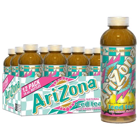 Amazon Com Arizona Lemon Tea 16 Fl Oz Pack Of 12 Herbal Remedy Teas Everything Else