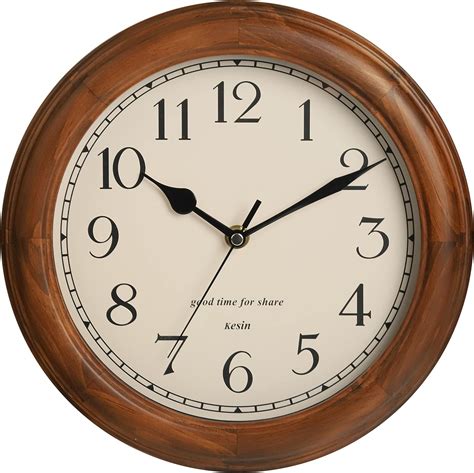 Amazon Com Aroggeld Military Time 15 Hour Format Wall Clock Wooden Wall Clocks Battery Operated 15 Inch Silent Non Ticking Modern Hanging Clock For Bedroom Living Room Farmhouse Wall Decor Home Kitchen