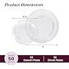 Amazon Com Aya Amp 39 S Cutlery Kingdom 100 Clear Plastic Plates For Party