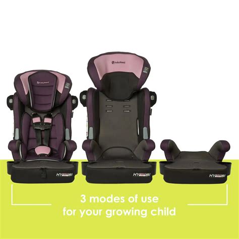 Amazon Com Baby Trend Hybrid Si 3 In 1 Combination Booster Car Seat With Side Impact Protection Dash Orchid Baby