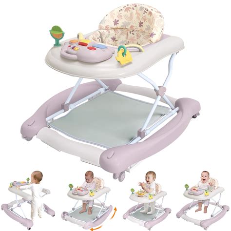Amazon Com Baby Walker 5 In 1 Foldable Baby Walker With Wheels