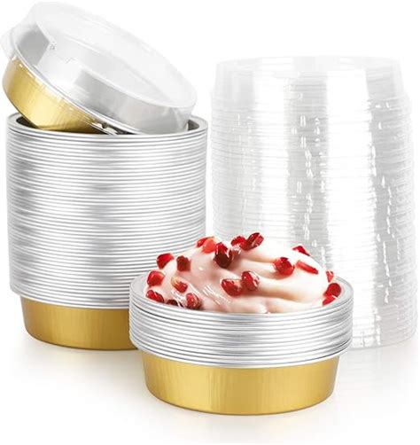 Amazon Com Beasea Aluminum Cupcake Pans With Lids 4 Inch 50 Pack Amazon Com Beasea Aluminum Cupcake Pans With Lids 4 Inch 50 Pack