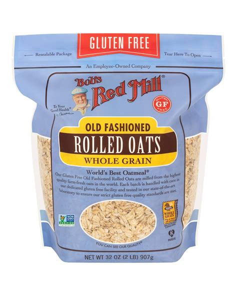 Amazon Com Bob S Red Mill Gluten Free Old Fashioned Rolled Oats 32Oz Pack Of 1 Non Gmo Whole Grain Vegan Kosher