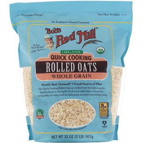 Amazon Com Bob S Red Mill Quick Cooking Rolled Oats 32Oz Pack Of 4 Non Gmo Whole Grain Vegan Kosher Everything Else