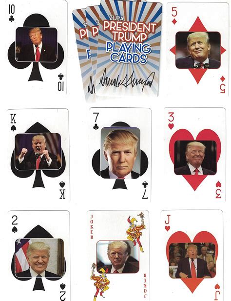 Amazon Com Brian Bula Trump Playing Cards Fun President Trump Poker Cards Toys Games