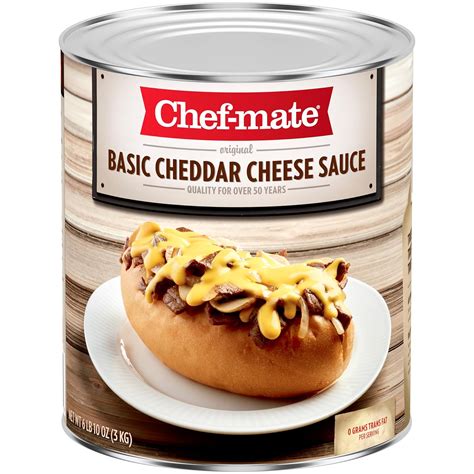 Amazon Com Chef Mate Golden Cheddar Cheese Sauce Canned Food For Mac And Cheese 6 Lb 10 Oz 10 Can Bulk