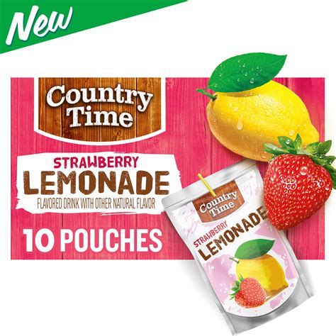 Amazon Com Country Time Strawberry Lemonade Ready To Drink Flavored