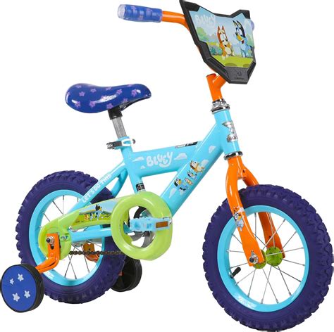 Amazon Com Dynacraft Bluey 12 Kids Bike Colorful Design Sturdy Build Easy Assembly Ideal For Young Riders Learning To Ride Sports Outdoors